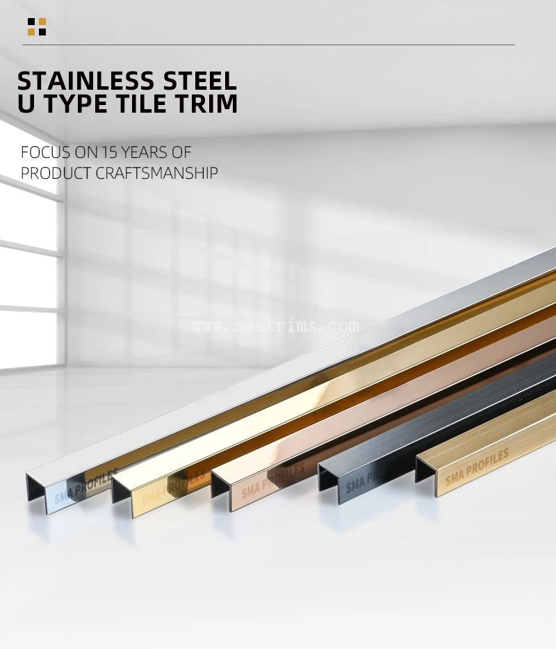 1. u shaped metal edge trim